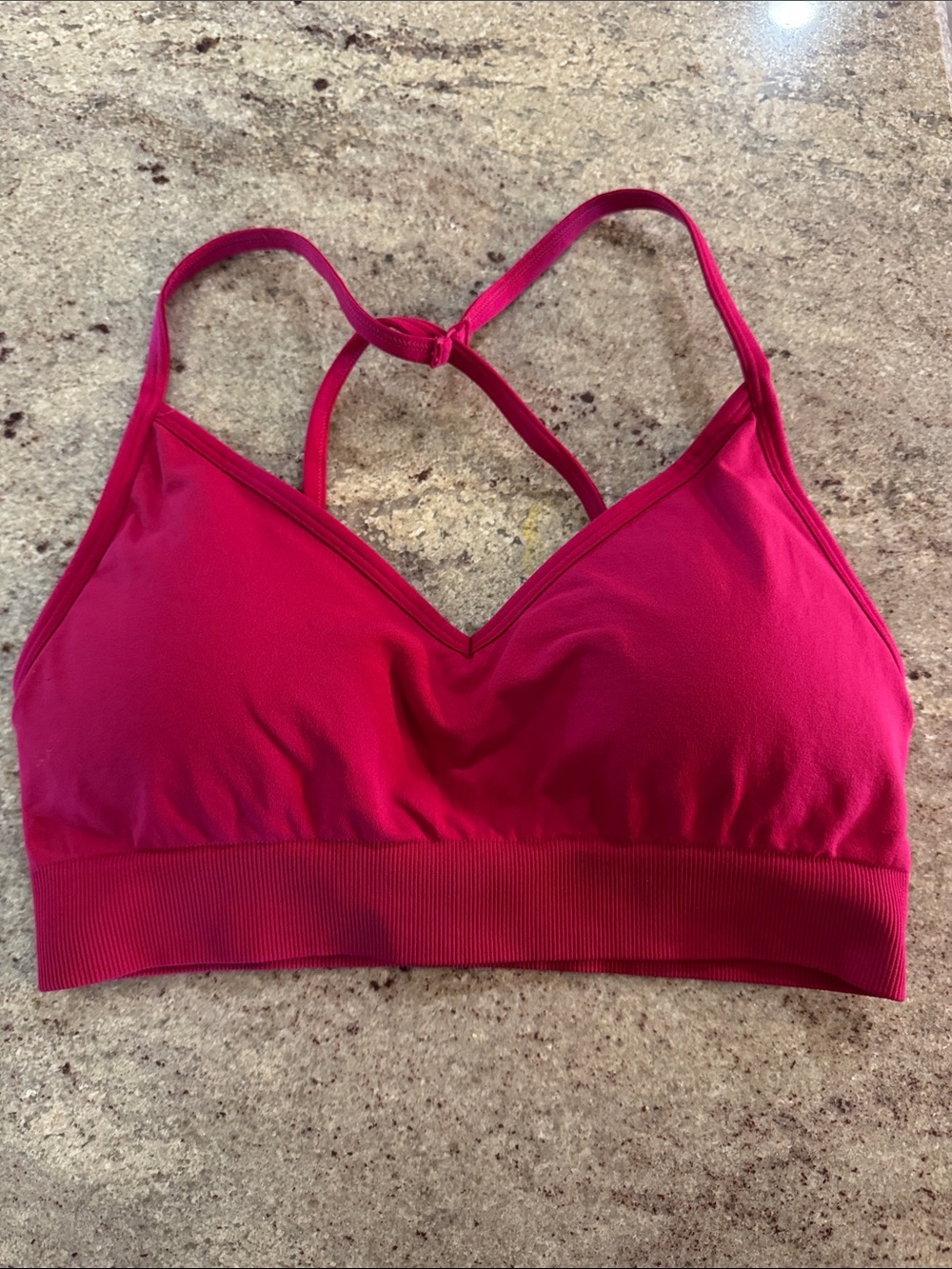 Fabletics Raspberry Seamless Racerback Bralette